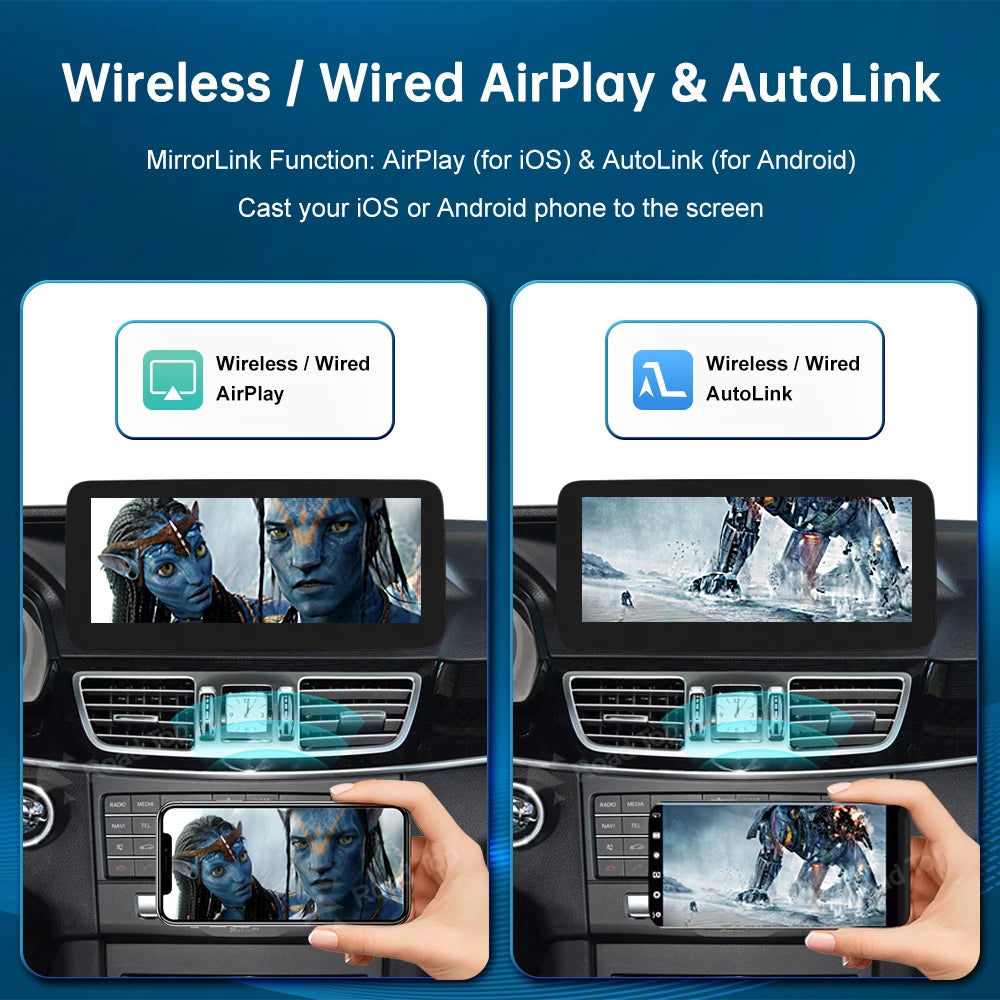 Road Top 1920*720 Wrieless CarPlay Android Auto Car Multimedia Linux Touch Screen for Merc | AUTOKITSHOP