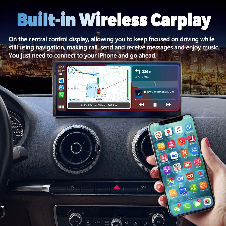 Android 13 10.25Inch Touch Screen For Audi A3 2014-2020 Car Accessories Auto CarPlay Monit | AUTOKITSHOP