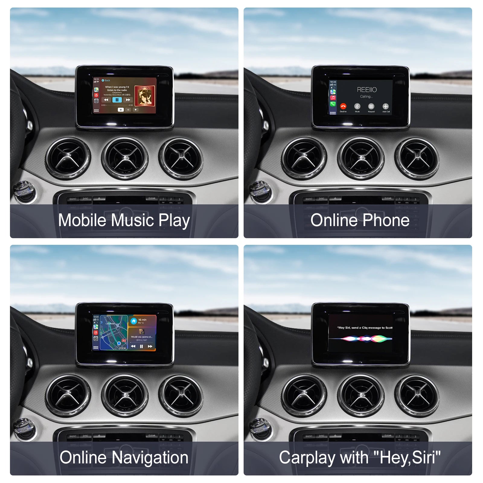 Wireless CarPlay Android Auto for Mercedes Benz A B C E Class GLA CLA GLK SLK CLS W204 W17