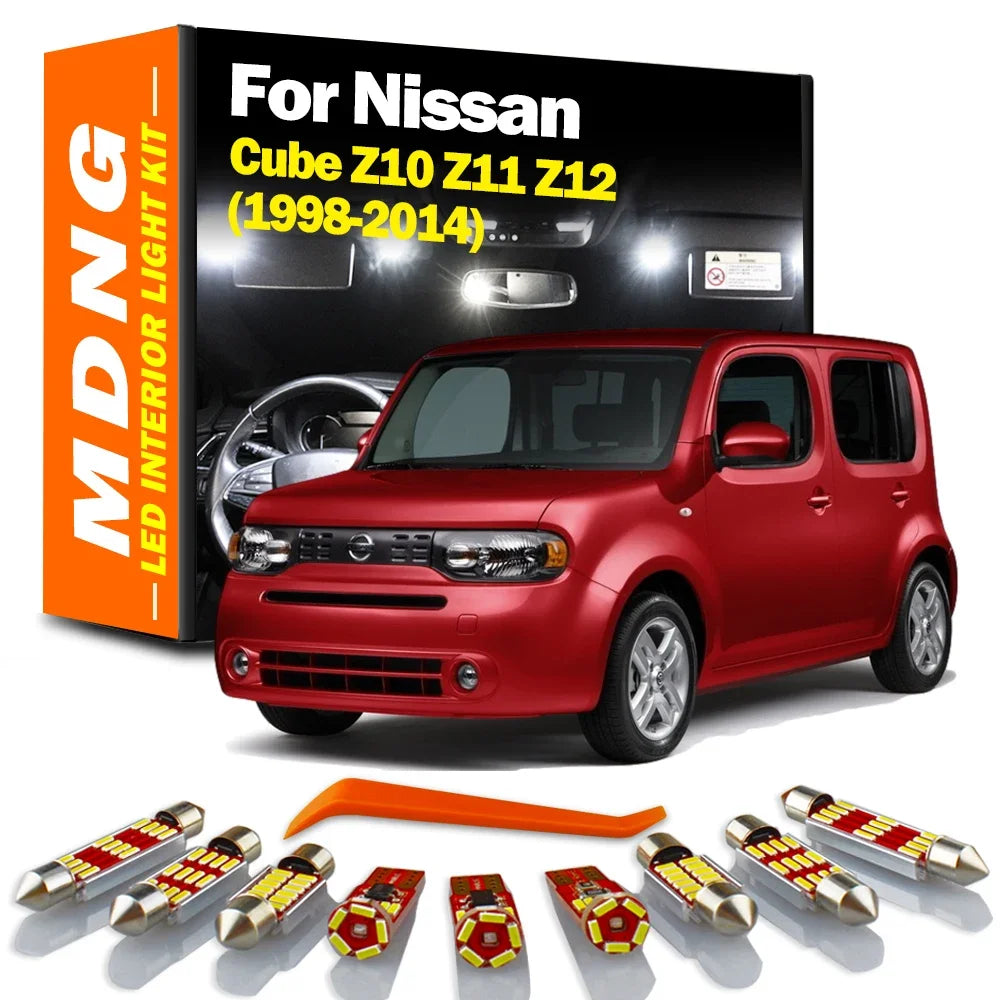 LED Interior Light Kit for Nissan Cube Z10 Z11 Z12 1998-2009 - Canbus Dome Map Door Trunk Bulbs | AUTOKITSHOP