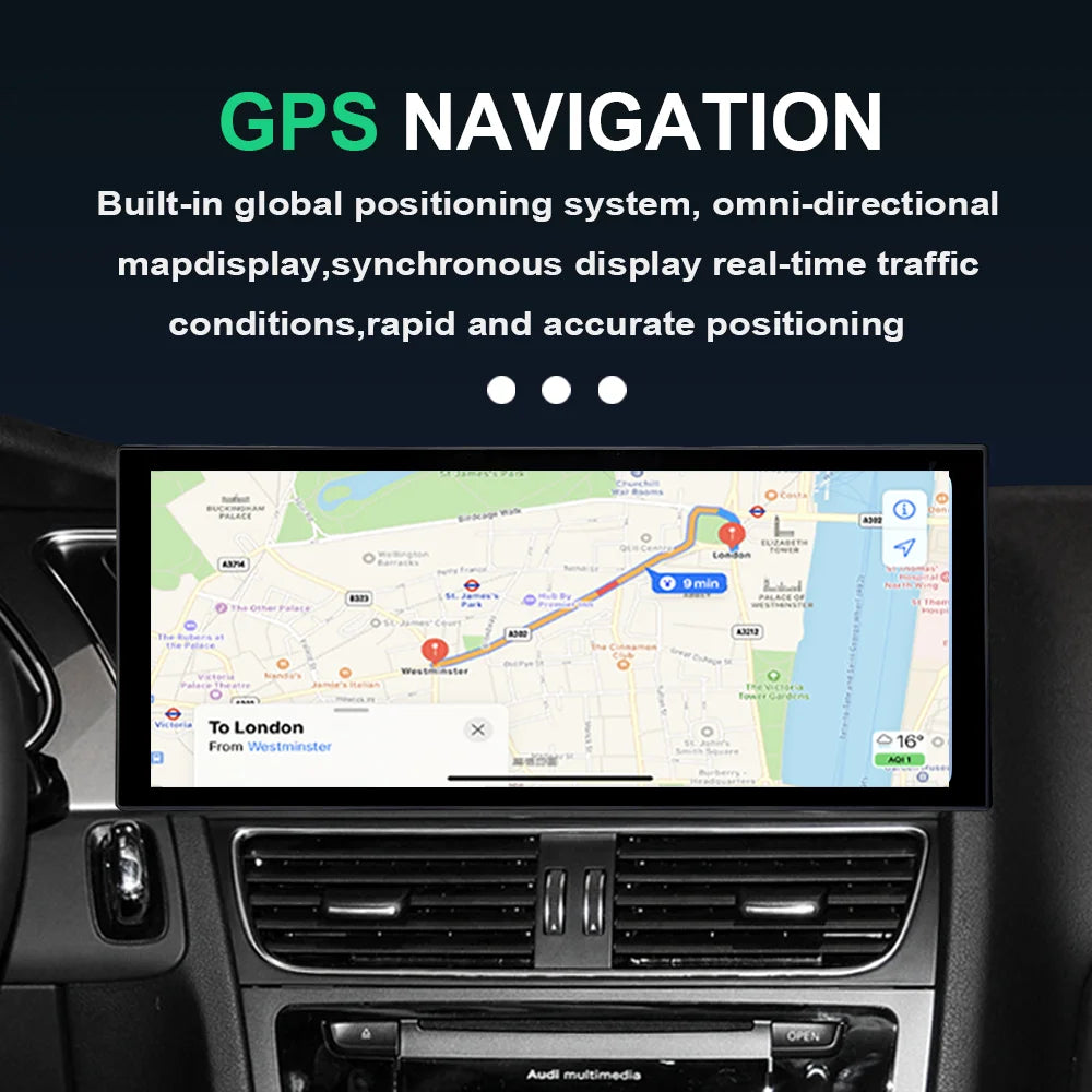 Android 14 Car Radio Video Multimedia Player 10.33 "/12.3" for Audi Q3 2013 - 2018 Wireles