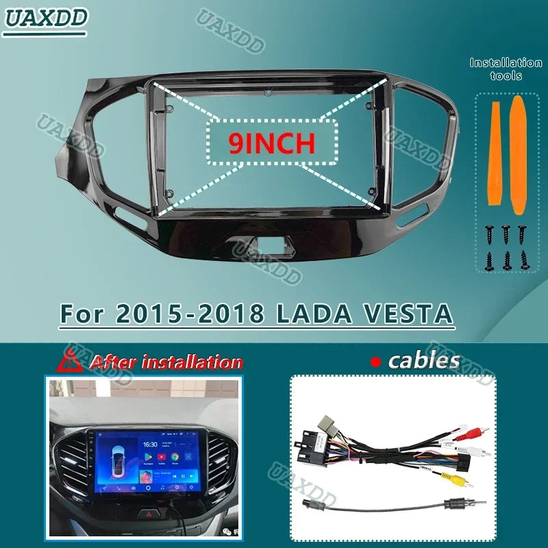 For 2015-2018 LADA VESTA 9INCH LHD UV BLACK Car Radio Android DVD Stereo Audio Screen GPS