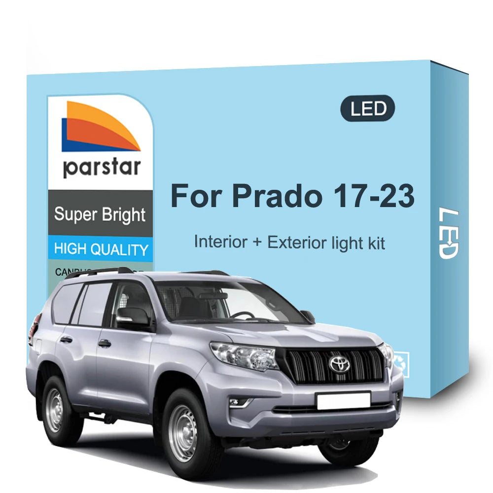LED Interior and Exterior Light Kit For Toyota Prado 150 LC150 2017- 2020 2021 2022 2023 LED Bulb Turn Signal Lamp Reverse Light