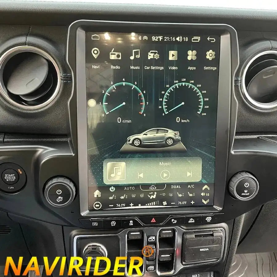12.1" For Jeep Wrangler 2020-2022 Vertical Android 13 Screen Radio 2din GPS Carplay Car Mu | AUTOKITSHOP