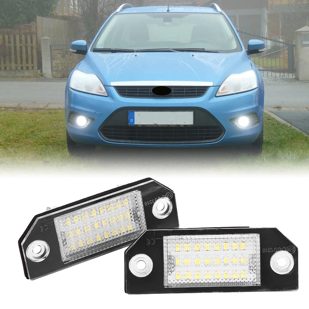 2pcs For Ford 24 LED Number Plate Light Ford Focus MK2 Ford Focus C-MAX LED Lice for Ford MK2 - Canbus LED Car Light