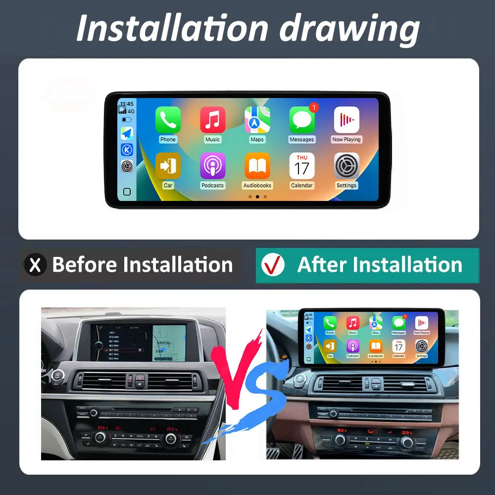 12.3 '' for BMW 6 SERIES F06 F12 2010 - 2017 CIC NBT System Android 16 Car Video Multimedi