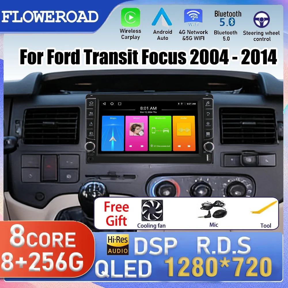 Android 15 For Ford Transit Focus 2004 - 2014 CarPlay Android Radio Multimedia Player Navi | AUTOKITSHOP