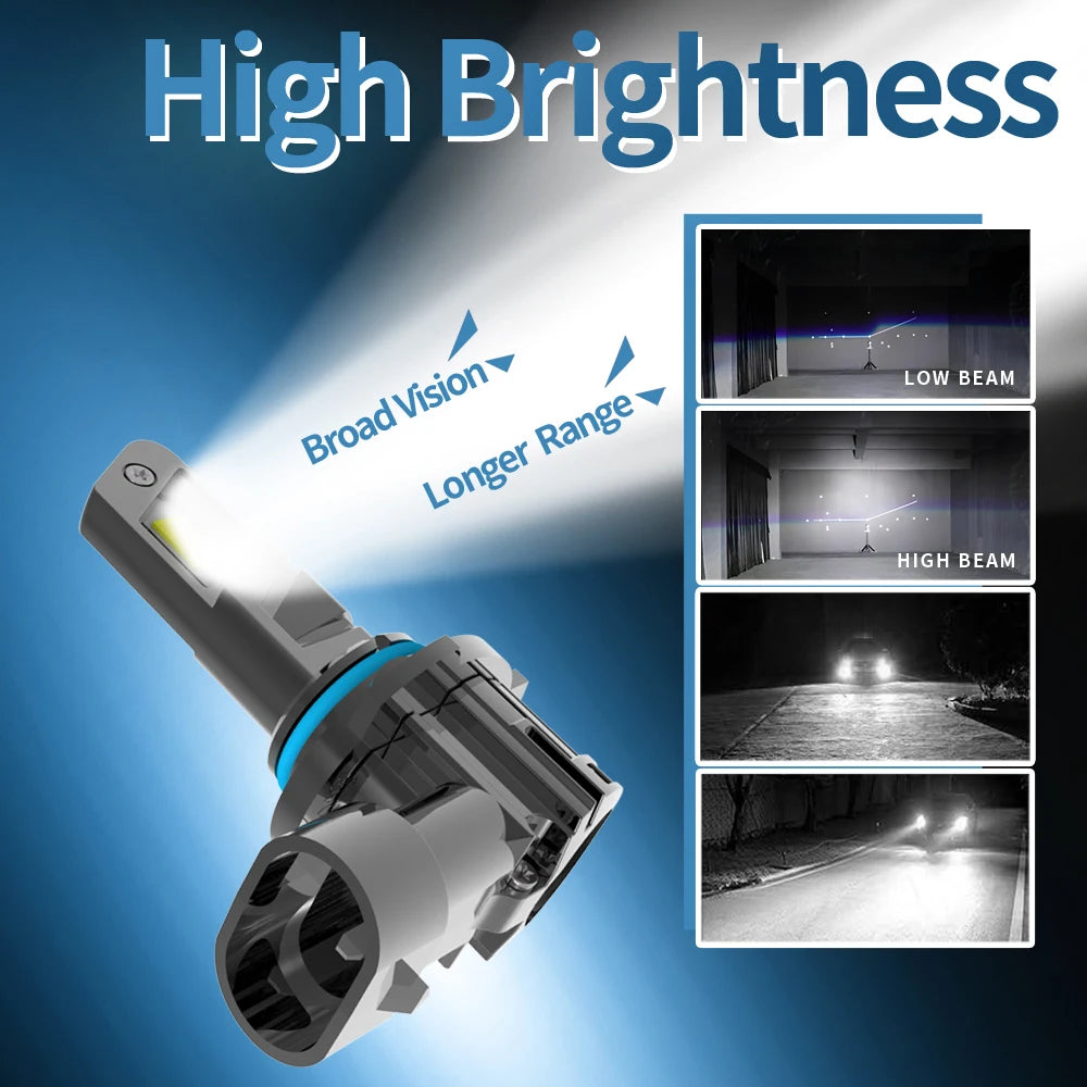 HB4 9006 P22d Led Vehicles Headlight Canbus No Error Powerful Turbo Diode Bulb White Light