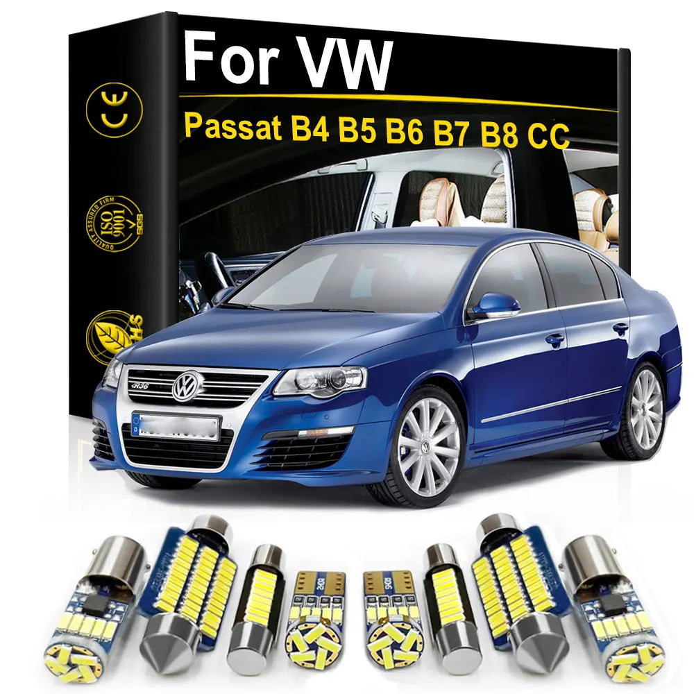 LED Interior Light Kit for Volkswagen VW Passat B4 B5 B6 B7 B8 CC Variant 1999-2006 - Canbus Dome Map Door Trunk Bulb...