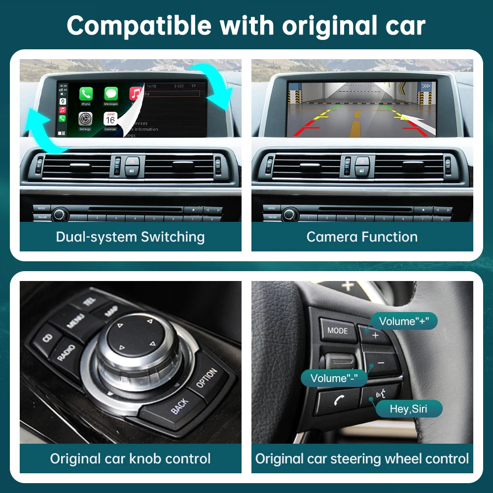 RoadTop Wireless CarPlay Linux Module for BMW Series 6 F06 F12 F13 G32 2010-2020 with Andr