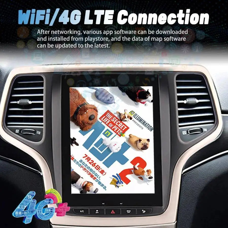 For Jeep Grand Cherokee 2010 2011 2012 2013 2014 2015 2016 2017 2018 2019 GPS Navi Head Un