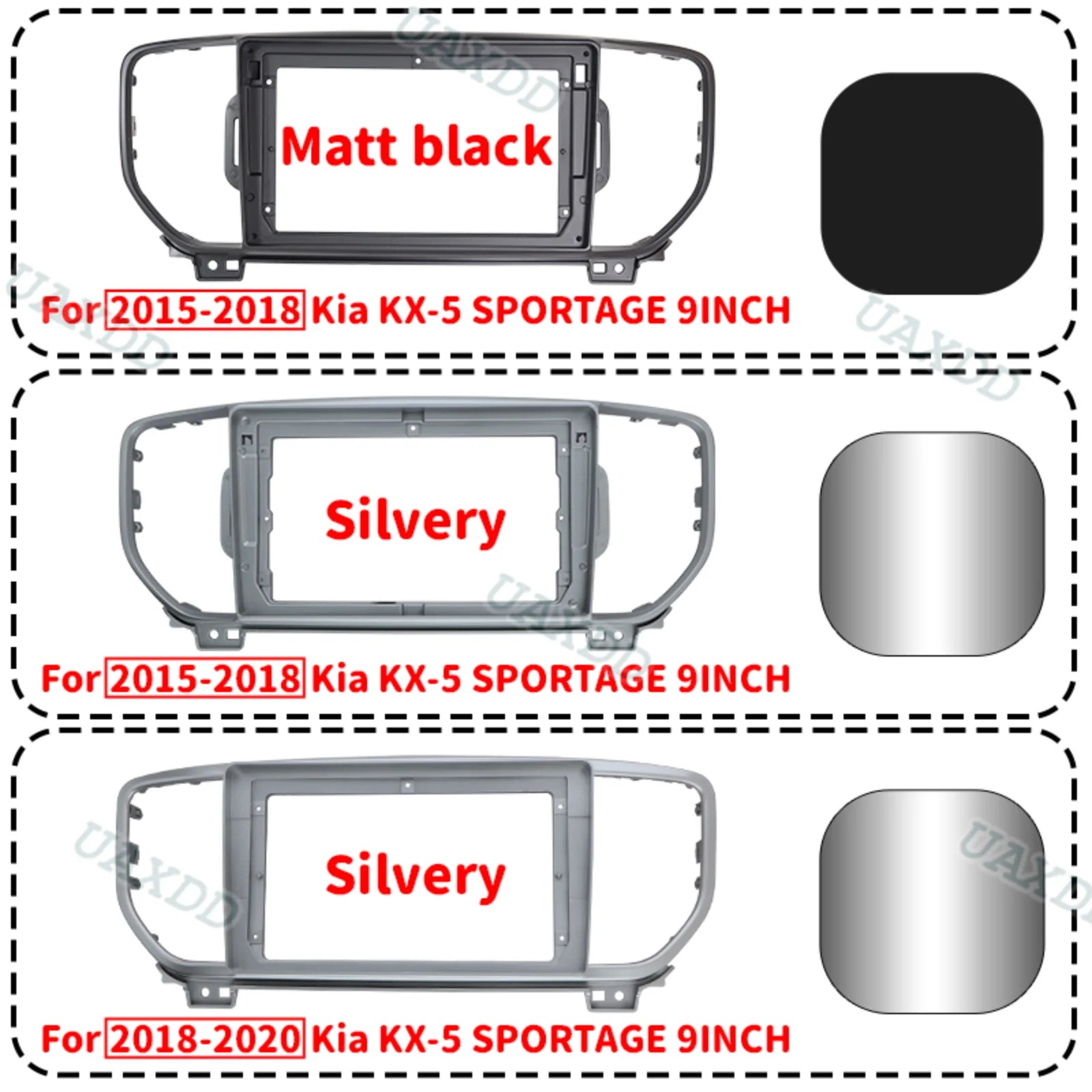 For 2015-2020 KIA SPORTAGE KX-5 KX5 9INCH CD Car Android frame panel fascia cable video ha