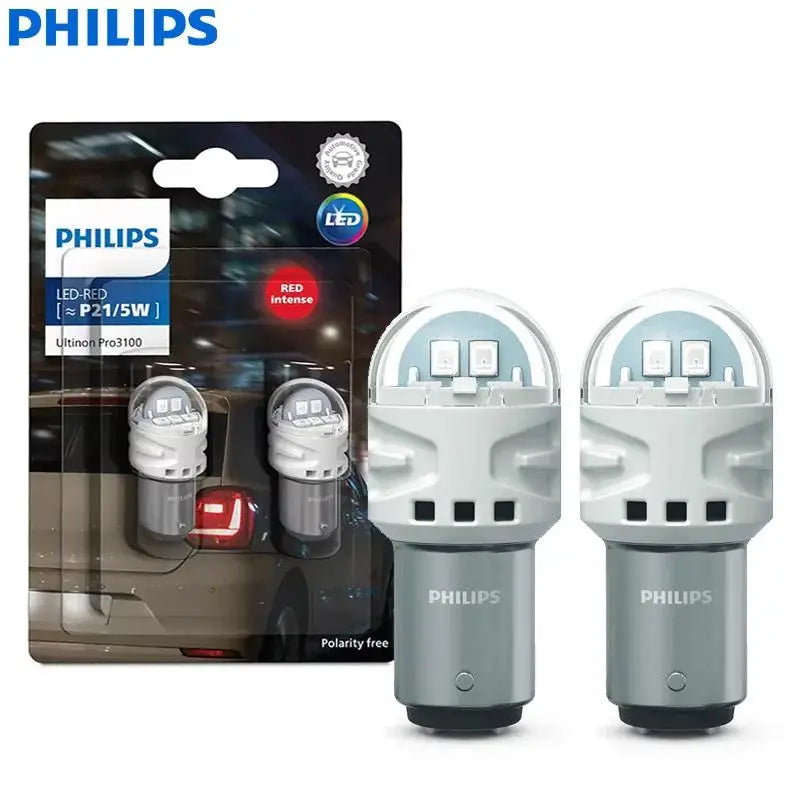 Philips Ultinon Pro3100 LED P21/5W 1157 S25 Red White Color Car Turn Signals Lamps Reverse