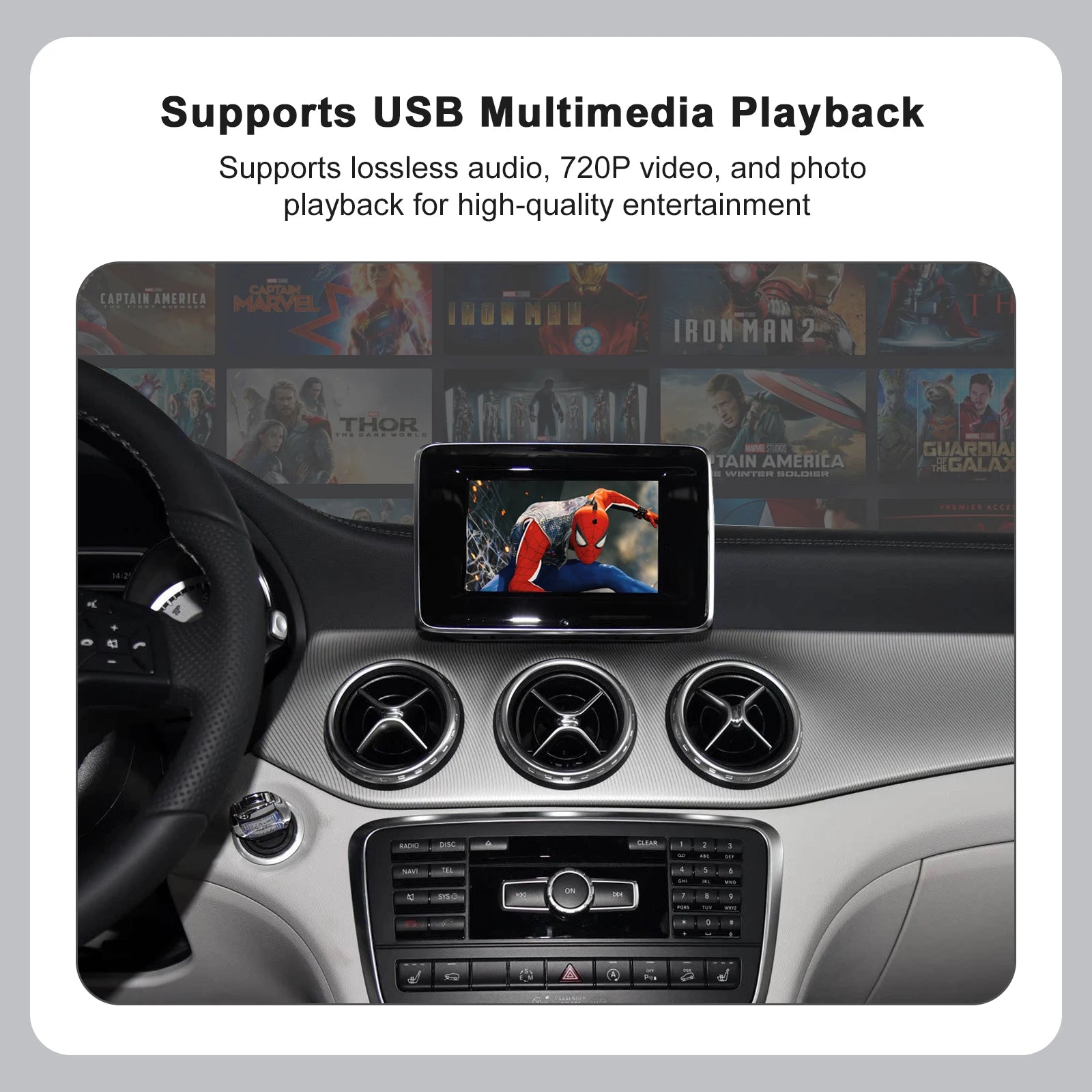 Wireless Carplay Android Auto for Mercedes Benz C117 W176 W204 W204 CLS GLK Class NTG 4.5