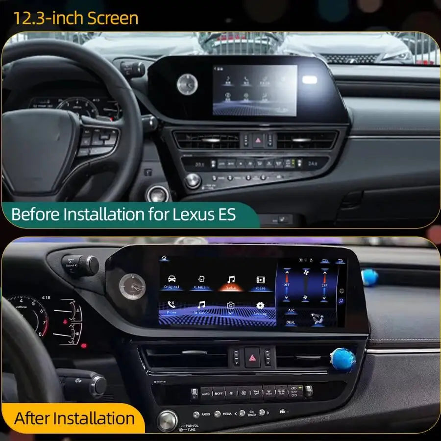 12.3inch Linux Car Radio Screen For Lexus ES 2013 -2022 Wireless Mobile CarPlay Android Au | AUTOKITSHOP
