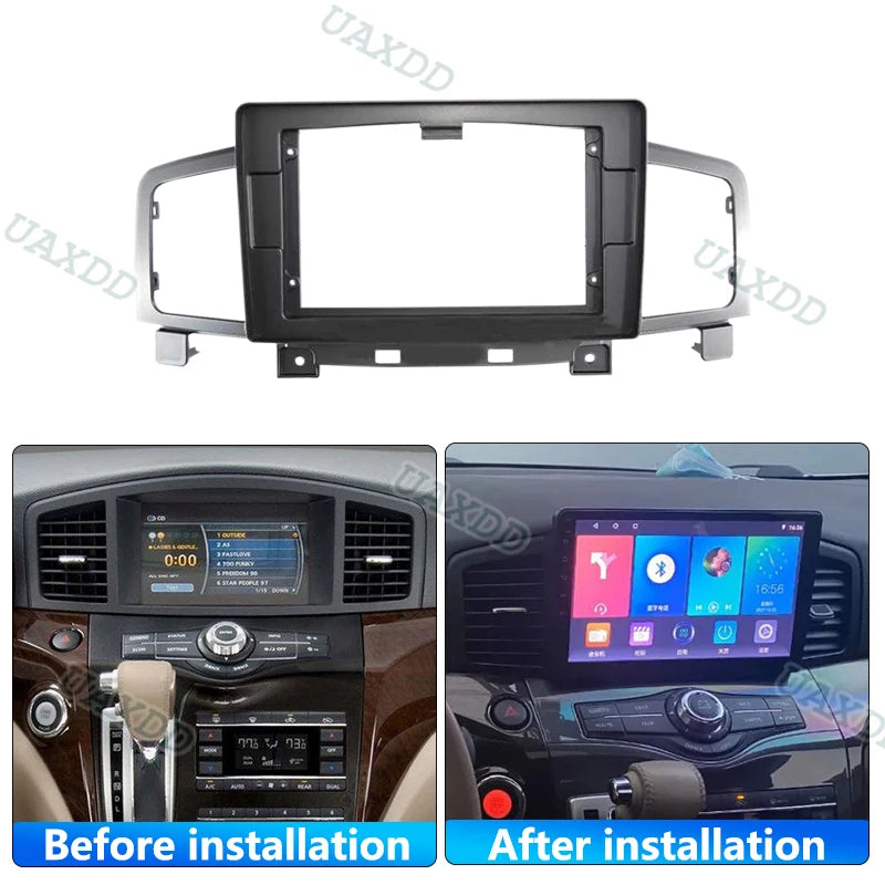 Car Radio Fascias Frame For Nissan Quest Elgrand E52 2011-2015 10.1 inch Stereo Panel Wiri