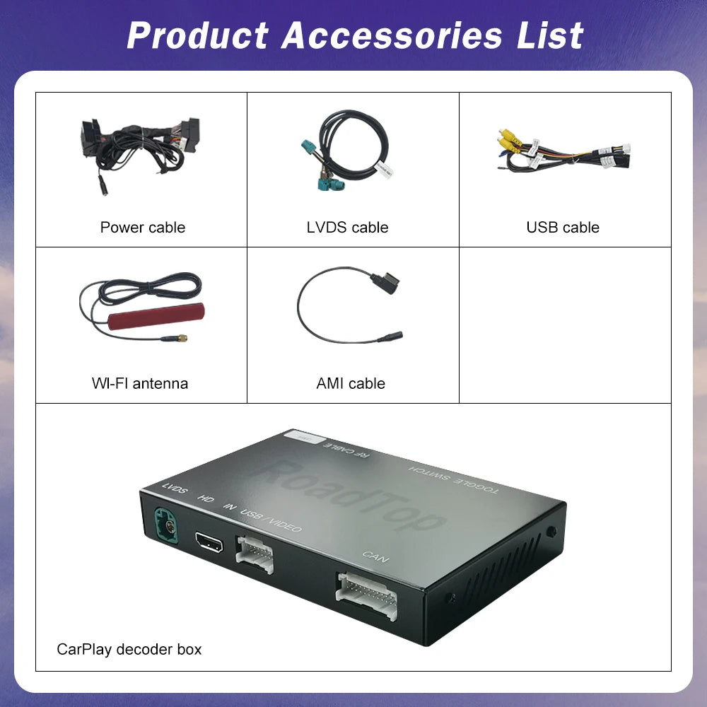 Road Top Wireless CarPlay for Mercedes Benz C Class W204 NTG4.5/4.7 2011-2014 Android Auto | AUTOKITSHOP