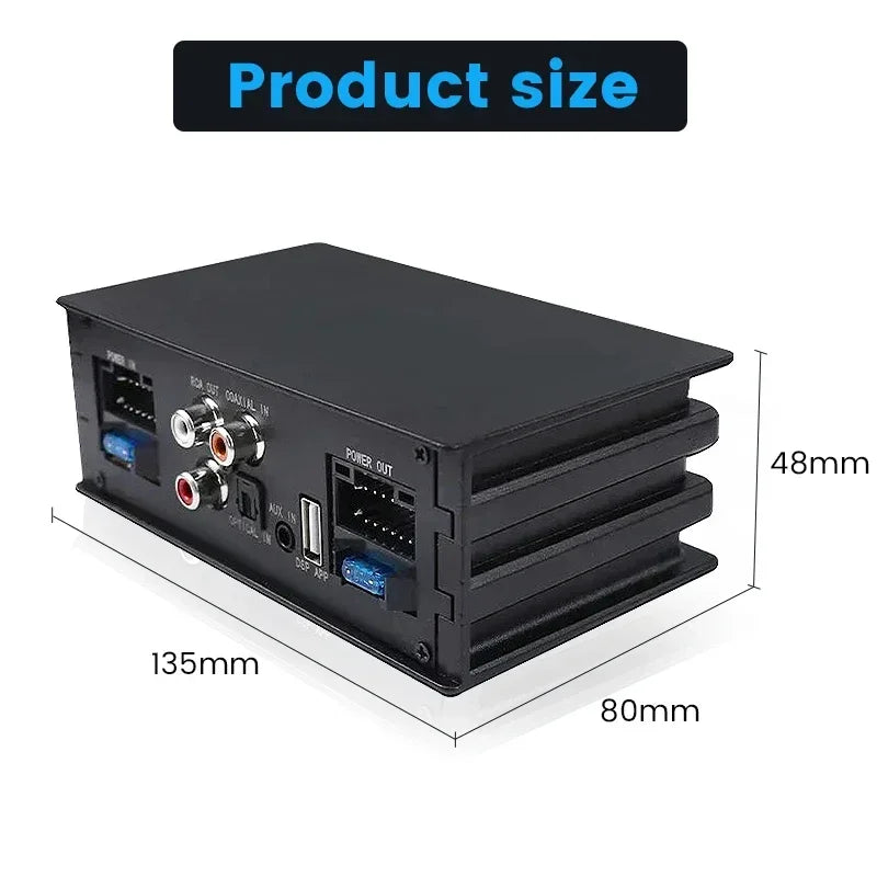 Car DSP Amplifier for Radio Stereo Subwoofer 4*50W TDA7851 with Fiber Optic Input Plug and | AUTOKITSHOP