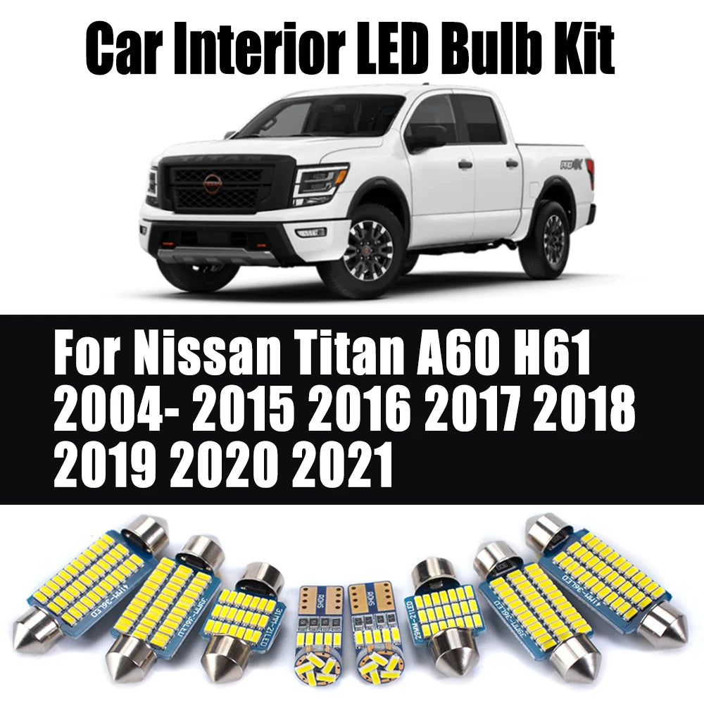 LED Interior Light Kit for Nissan Titan A60 H61 2004-2016 - Canbus Dome Map Door Trunk Bulbs | AUTOKITSHOP