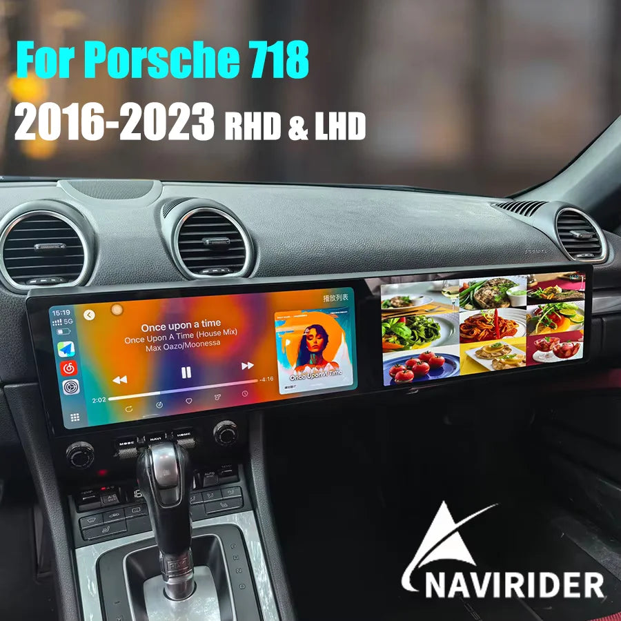 RHD For Porsche Cayman 718 2016-2023 Car Android15 Auto Carplay Radio Stereo Multimedia Na | AUTOKITSHOP