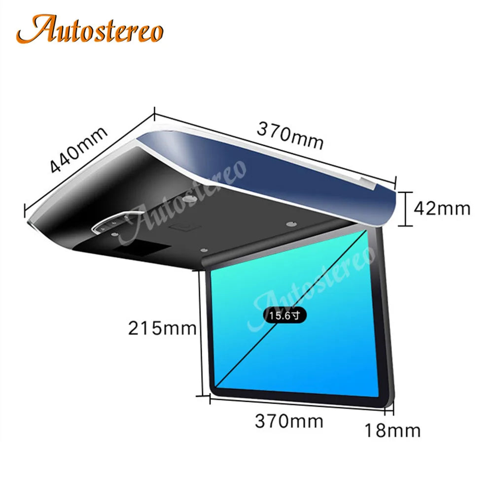 15.6 Inch 2K Screen Car Toproof Monitor Android Universal Entertainment Headrest Display T