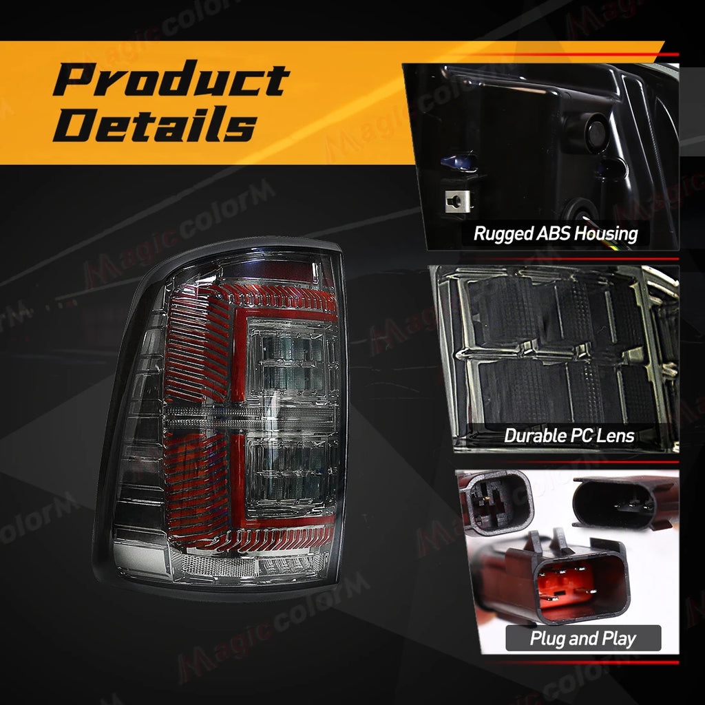 Pair of LED Tail Lamps For Dodge Ram 1500 2500 3500 2009 2010 2011 2012 - 2017 2018 Rear D | AUTOKITSHOP