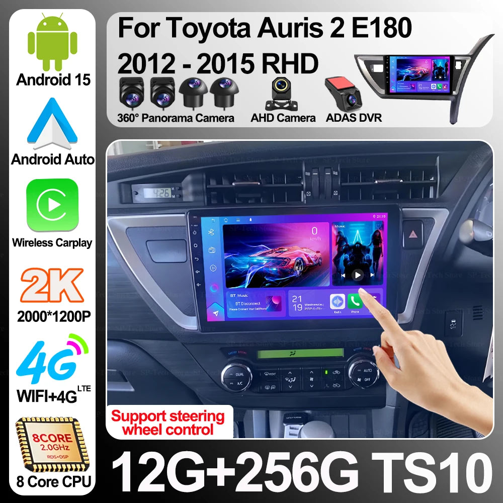 Android 16 For Toyota Auris 2 E180 2012-2015 Rhd Car Radio Carplay Multimedia Player Stere | AUTOKITSHOP