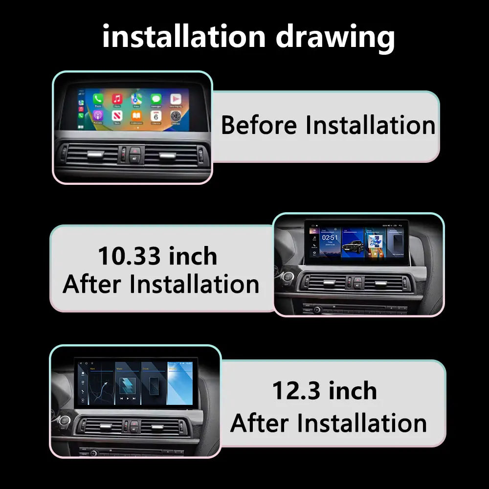 12.3'' Android 16 For BMW 6 Series F06 F12 2010- 2017 Car Radio Monitors Car DSP Touch Scr
