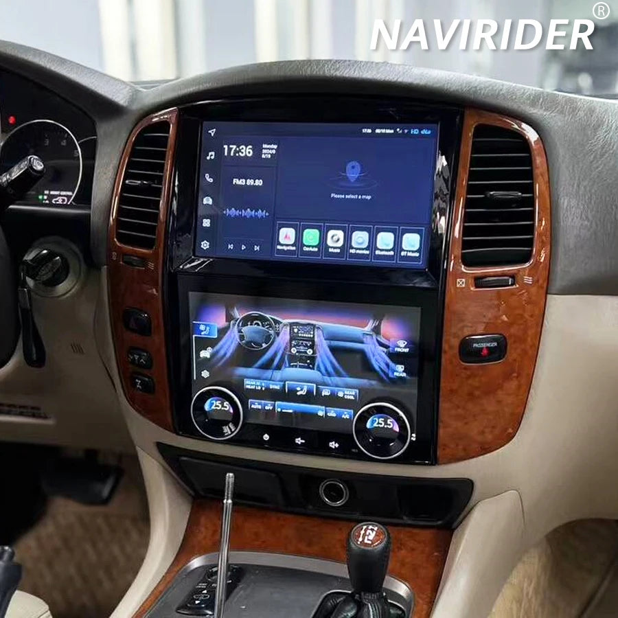 Bluetooth Carplay Video Player Screen Ac Panel For Toyota Land Cruiser LC100 For Lexus LX4