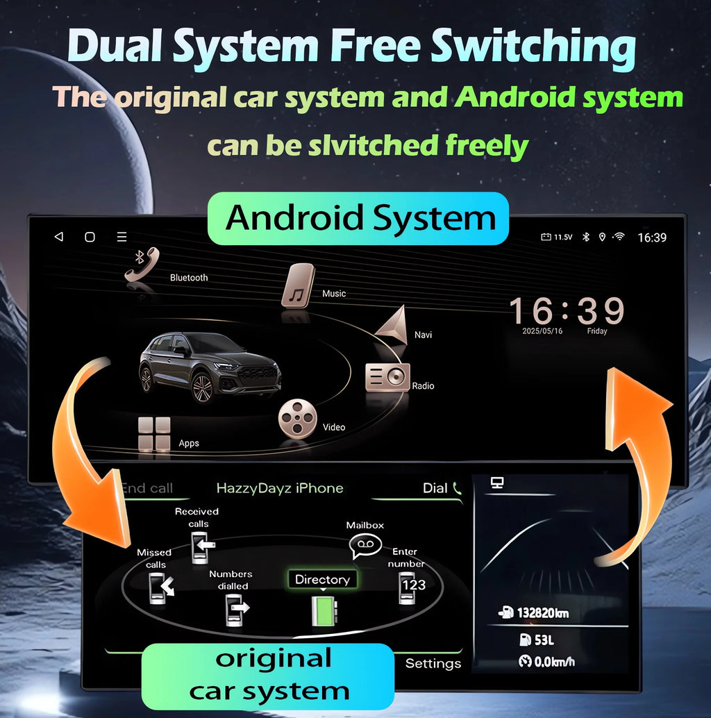 GPS 12.3 Inch Navigation GPS 4G Ultra-thin Right Hand Drive For Audi A6L 2012-2018 Android