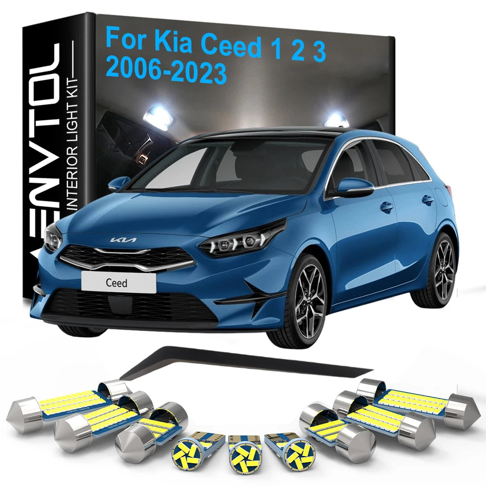 9-Piece LED Interior Light Kit for Hyundai - Canbus Error-Free Interior Bulbs