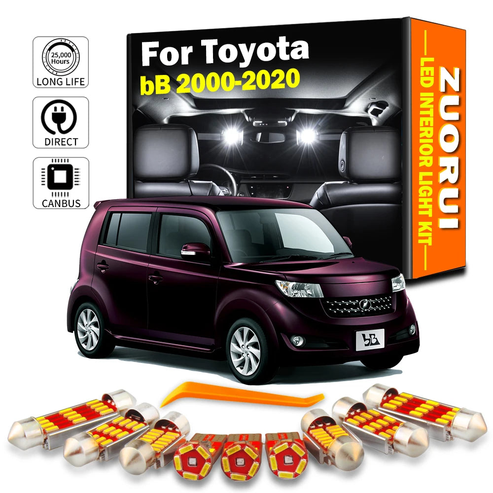 LED Interior Light Kit for Toyota bB 2000- 2017 - Canbus Dome Map Door Trunk Bulbs | AUTOKITSHOP