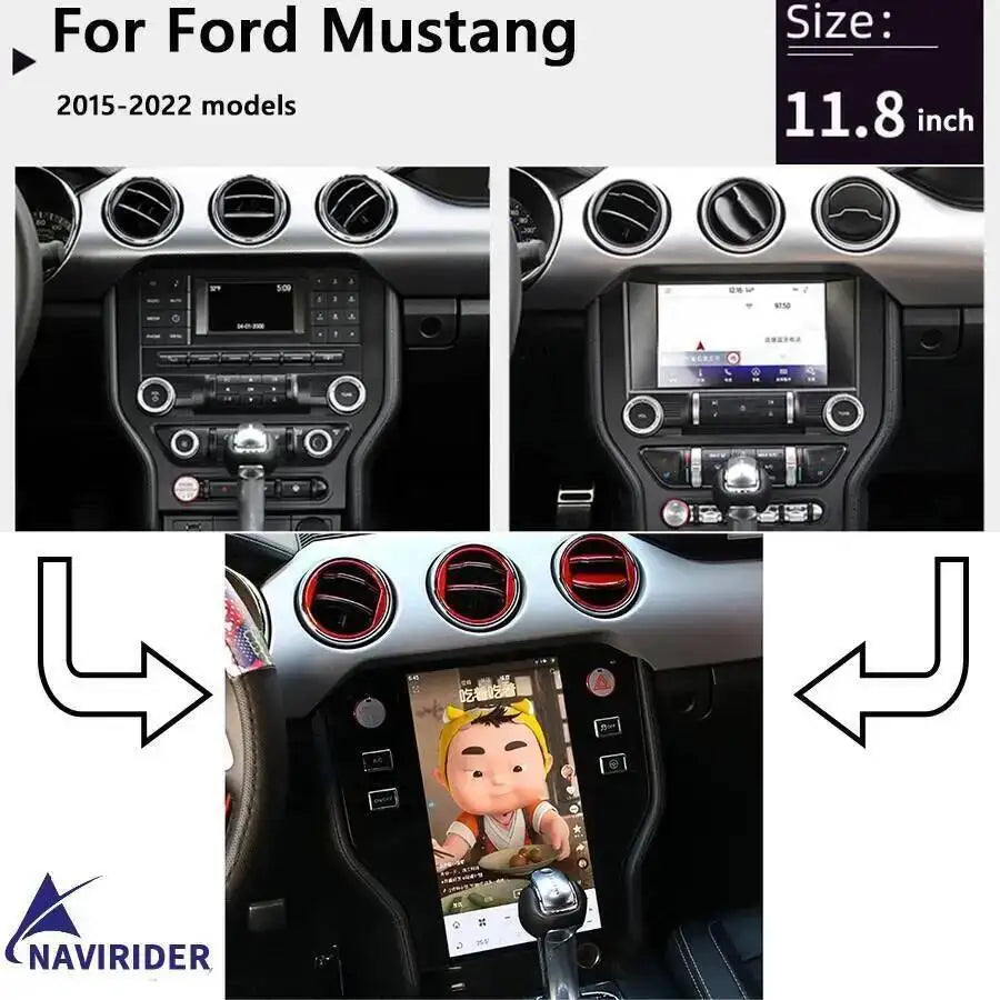 11.8inch Android 13 Screen Car Radio For Ford Mustang 2013-2020 Multimedia DSP Stereo Play | AUTOKITSHOP