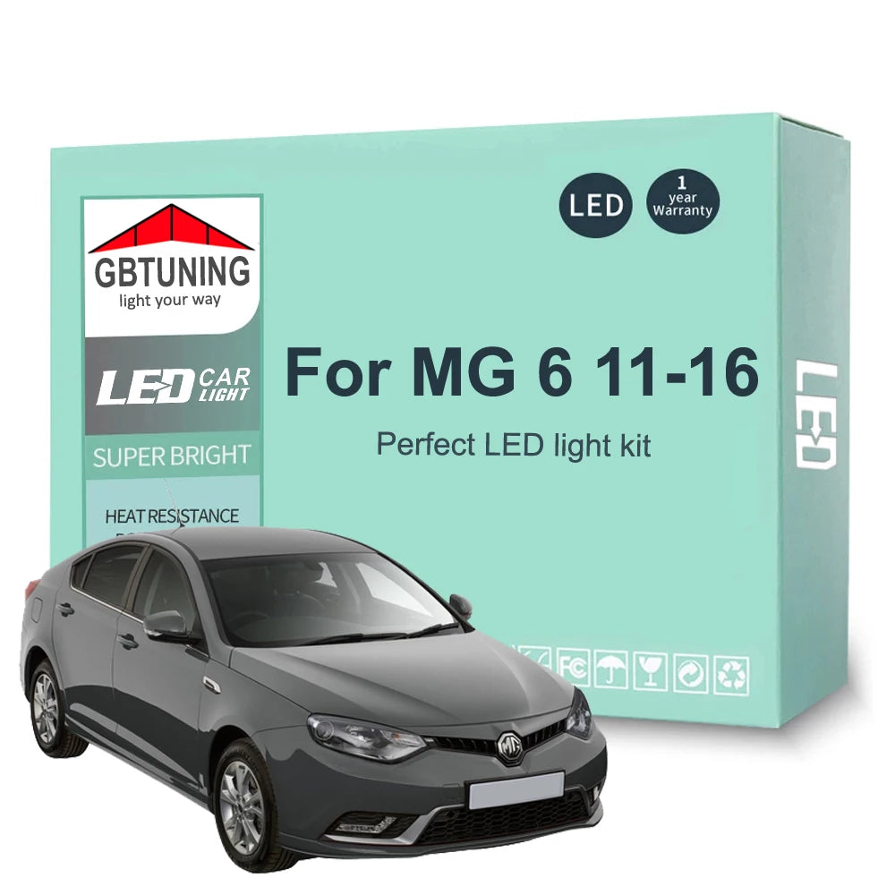 12-Piece LED Interior Light Kit for MG 6 MG6 - Canbus Error-Free Bulbs | AUTOKITSHOP
