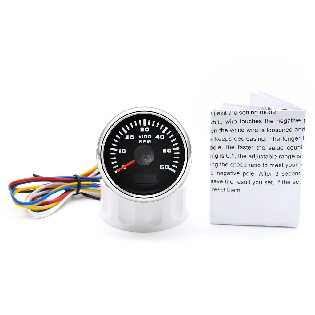 HD 0~3000 RPM 4000RPM 7000RPM 8000RPM 52mm Tachometer +Tacho Sensor Car Marine Outboard Diesel E - Automotive LED Light