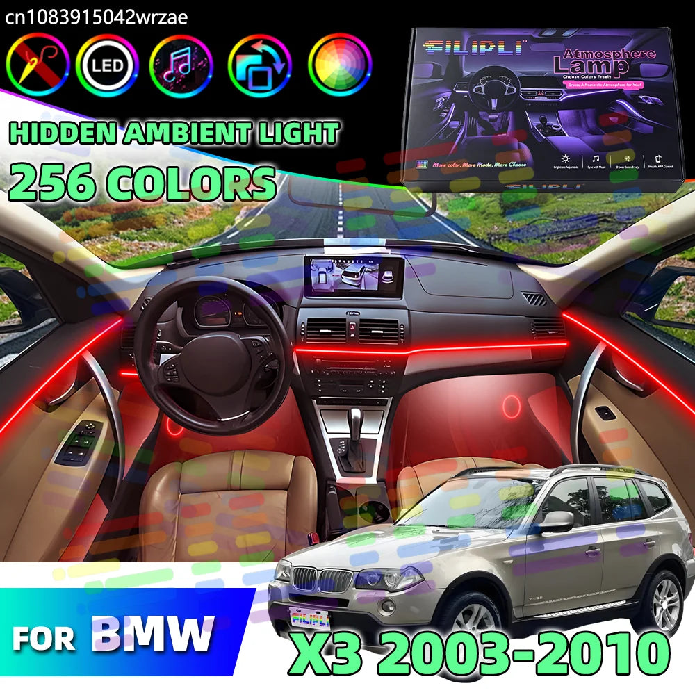 64 RGB - LED Strip - for BMW E83 X3 - Car Interior Lighting | AUTOKITSHOP