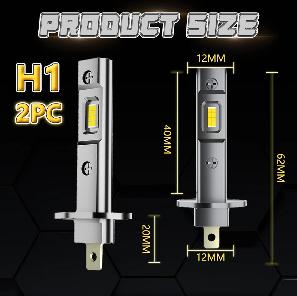 H1 LED Headlight Bulb 600000LM 1000W High Power Auto Fog Lamp 6500K 12V Led Lights for Car