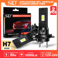 S&D H7 Car Led Headlight H4 Canbus Headlight Bulbs 80W 30000LM H11 9005 9006 for Car Drivi