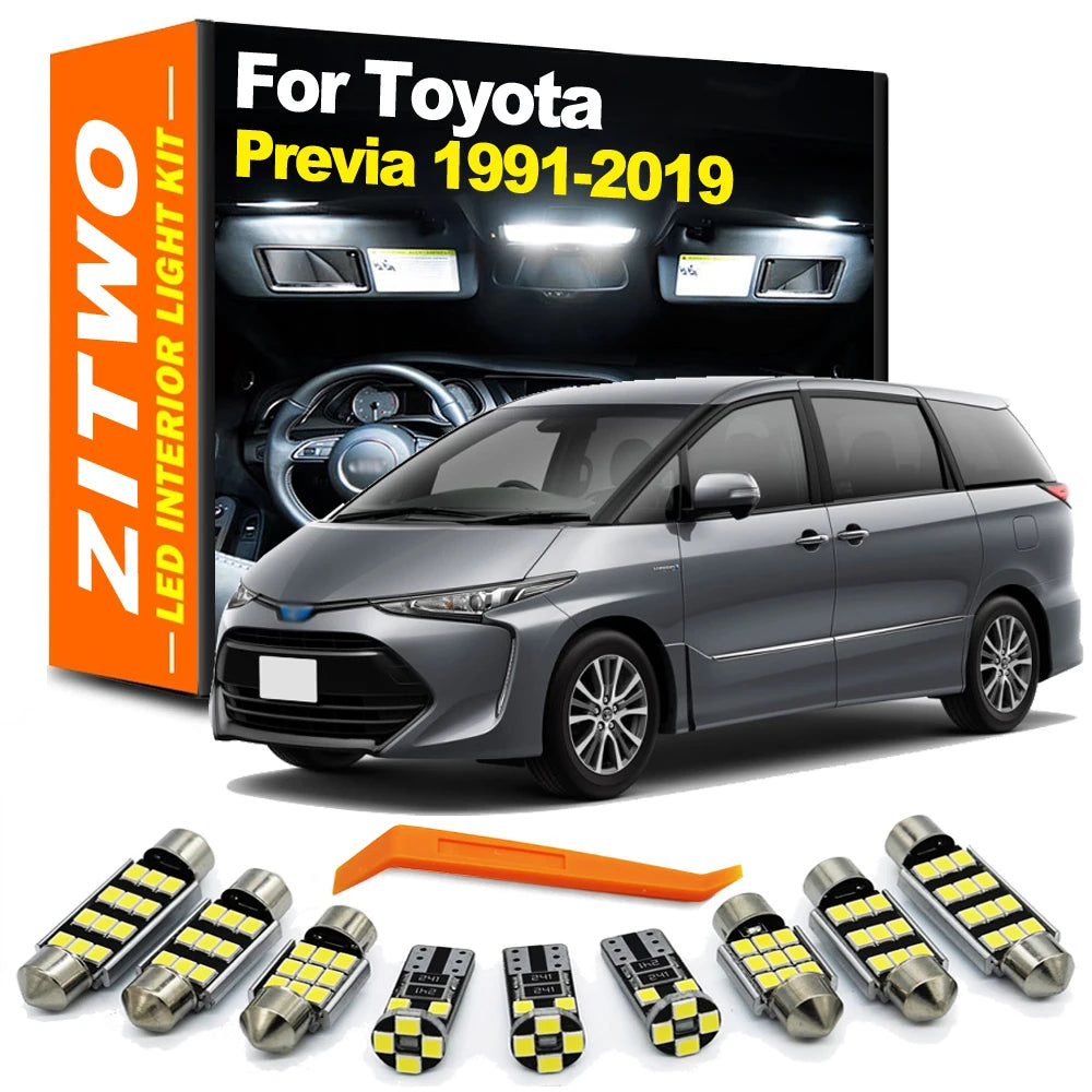 Canbus Error Free LED Interior Light License Plate Lamp Kit For Toyota Previa Estima 1990- 2015 2016 2017 2018 2019 Accessories