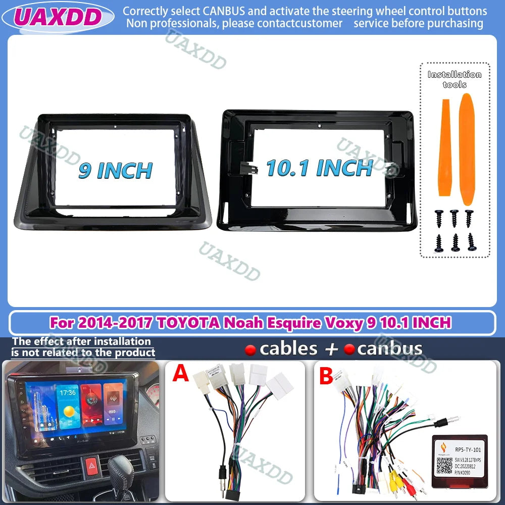 plaque panneau montage tableau bord Radio Android Fascia cadre voiture 9 10.1 inch pouces