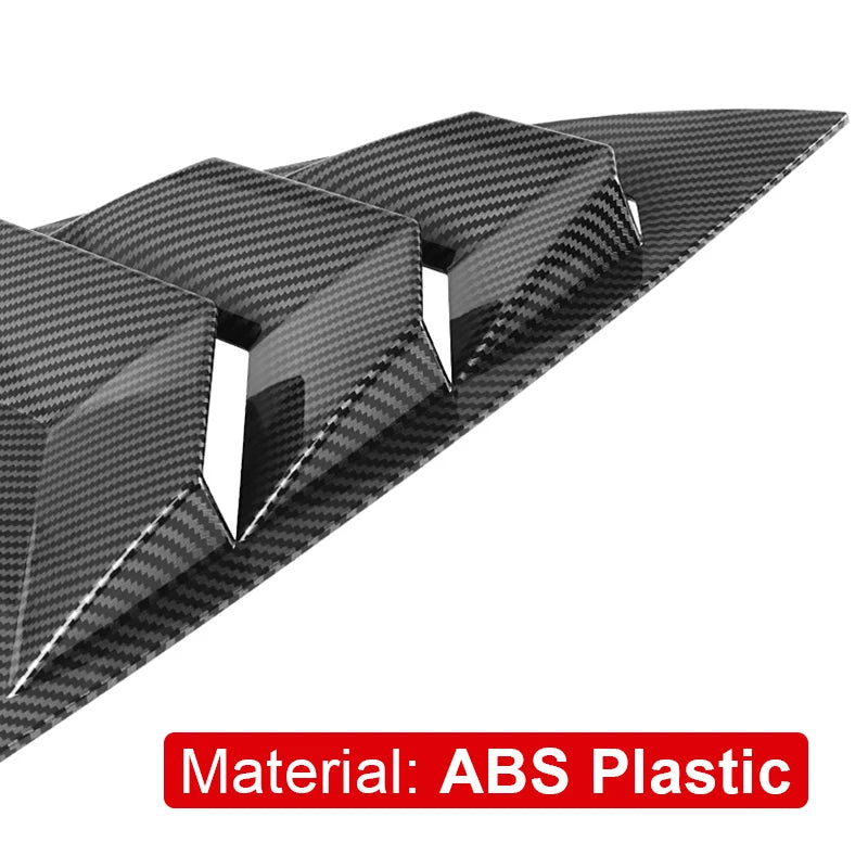 For Tesla Model Y 2021 2022 2023 2024 Carbon Fiber Car Rear Window Blinds Side Tuyere Louvers Ac - Automotive LED Light