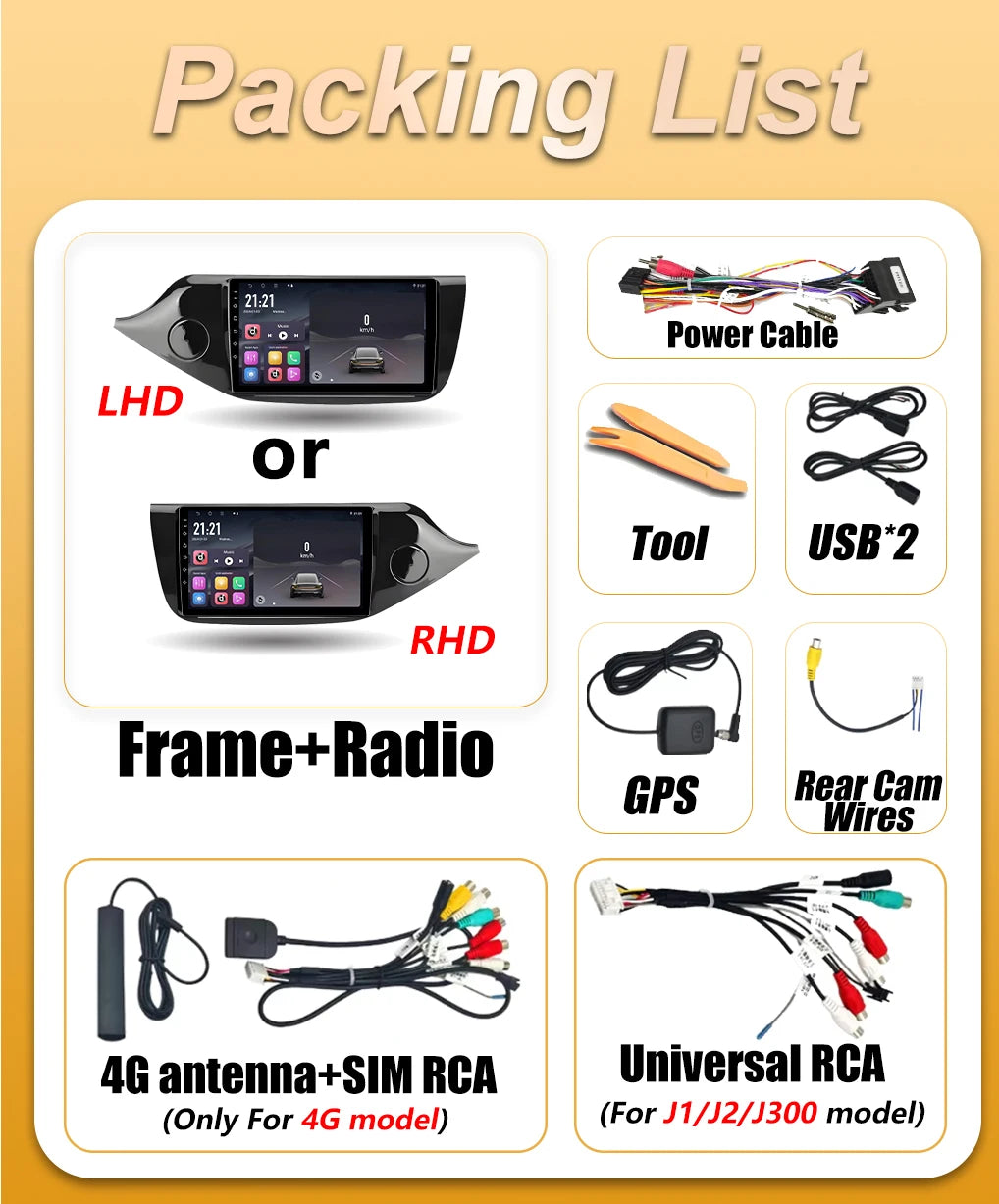 Android 16 Carplay Auto Multimedia For Kia CEED 2 JD 2012 -2018 Player Car Radio GPS Navig | AUTOKITSHOP