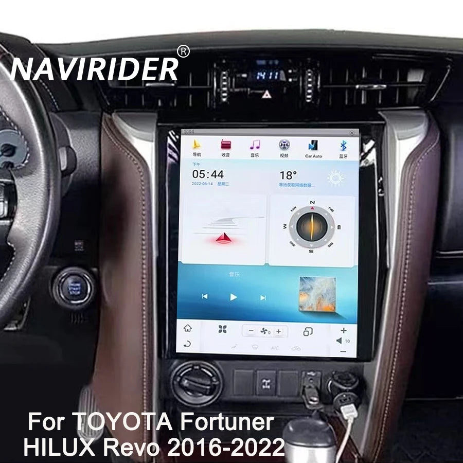 GPS Carplay 12.1'' Car Radio Vertical Screen For TOYOTA Fortuner HILUX Revo 2016-2022 Andr