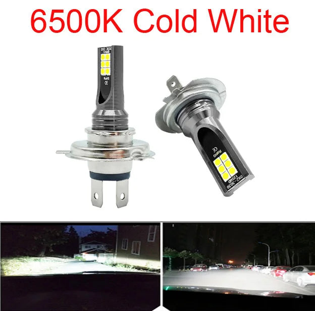 2Pcs LED H4 H7 H11 Car Headlight  H8 H9 H10 H1 H3 Car Fog Light Bulbs 9005 9006 Auto Driving Running Lamps 12000LM 80W 12V 24V