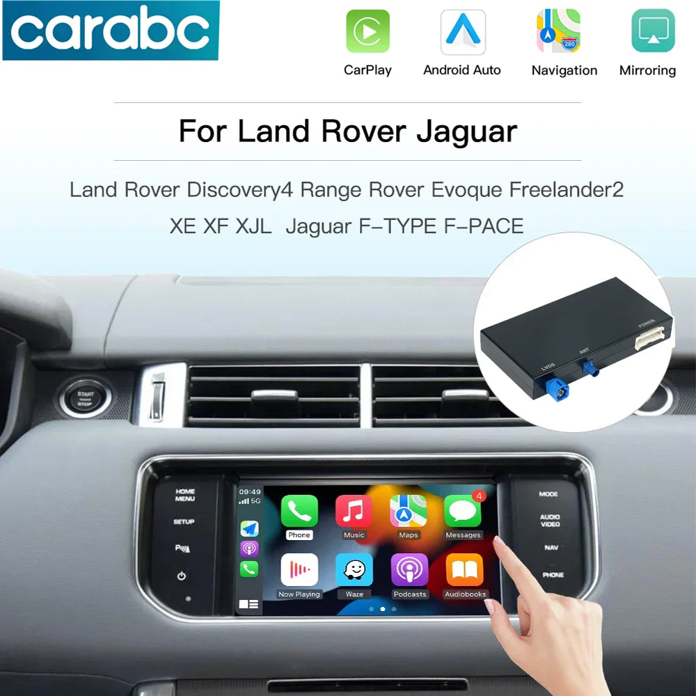 CARABC Wireless Carplay Android Auto For Land Rover Jaguar Discovery 4 Evoque Freelander 2