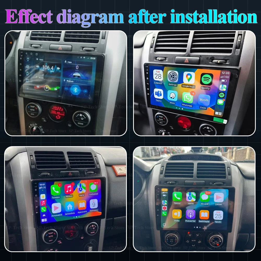 Android 16 For Suzuki Grand Vitara 3 2005 - 2015 Car Radio Carplay Auto Multimedia Video P | AUTOKITSHOP