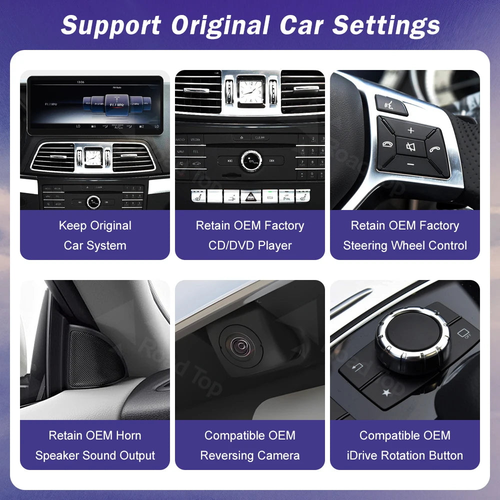 Wireless CarPlay Linux Car Multimedia Touch Screen for Mercedes Benz E Coupe W207 Android  | AUTOKITSHOP