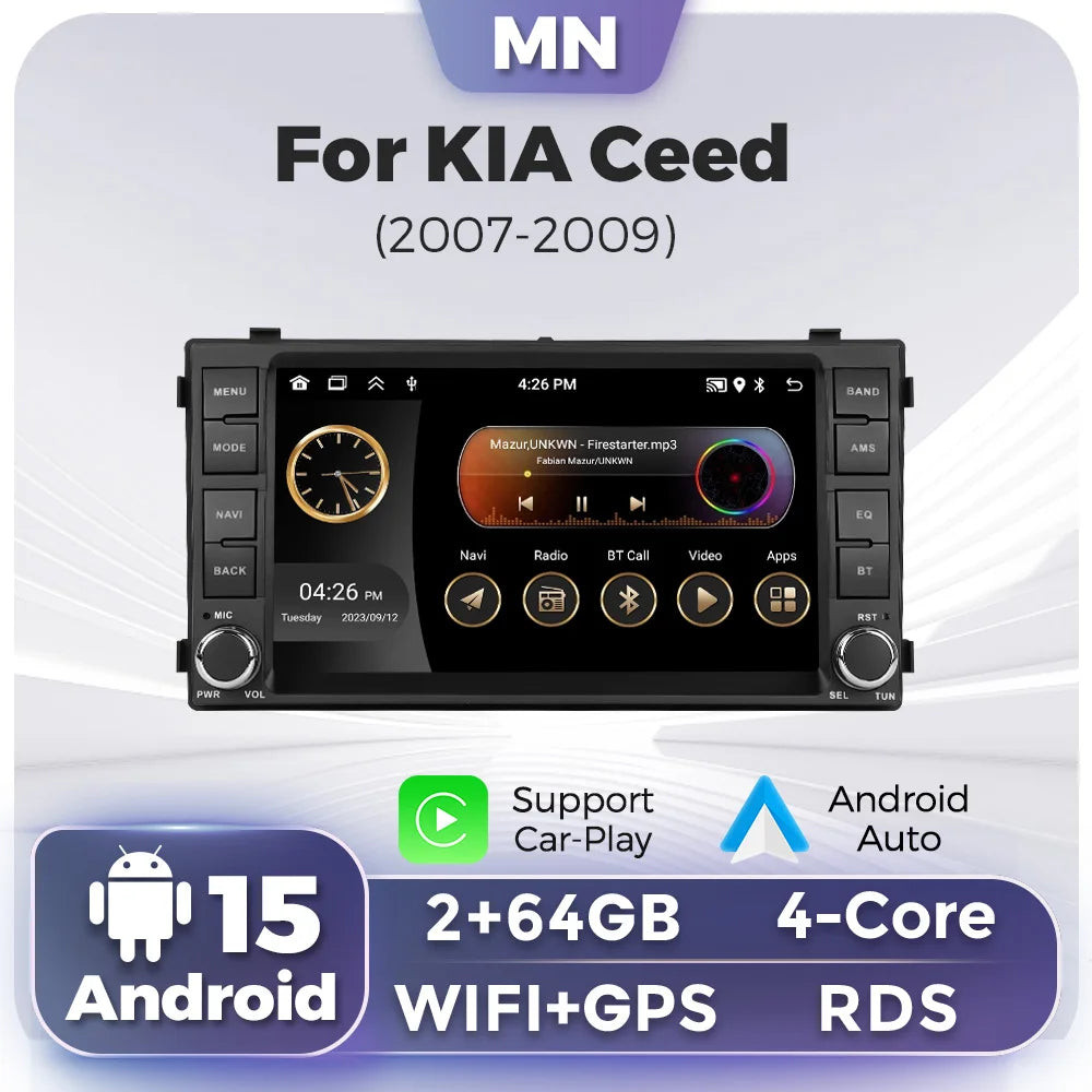 For Kia Ceed 2007 2008 2009 Carpay Touch Screen Car Radio Stereo Android Auto Multimedia V | AUTOKITSHOP