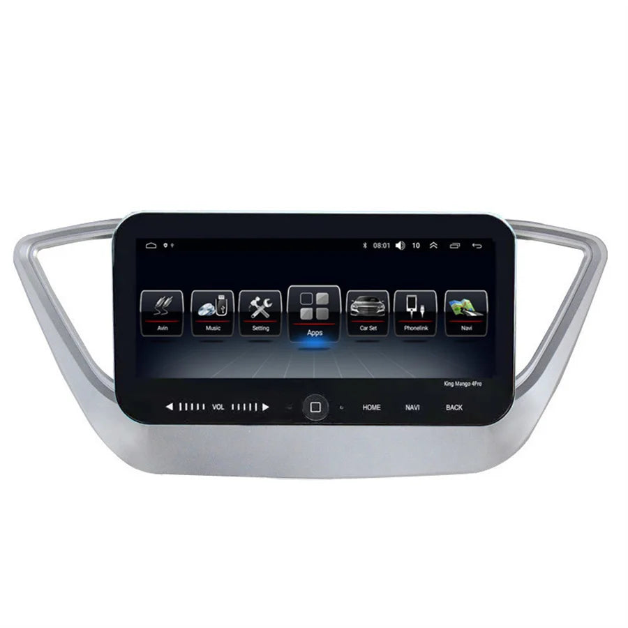 10.25" Car Radio Stereo Navi WiFi Android 10.1 for Hyundai Solaris Verna 2017-2019