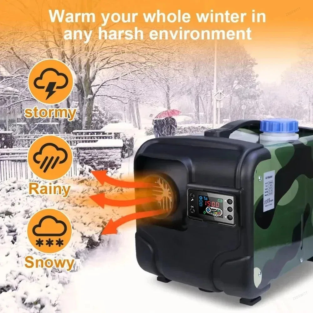 Aluminum Housing 5KW Diesel Parking Heater 12V24V220V Multi Voltage Defrosting LCD Display Wirel - Automotive LED Light